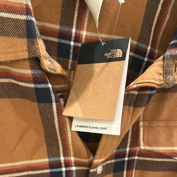 The North Face Tan and Navy Plaid Shirt - Picture 4 of 8